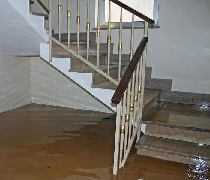 Floodwater in home