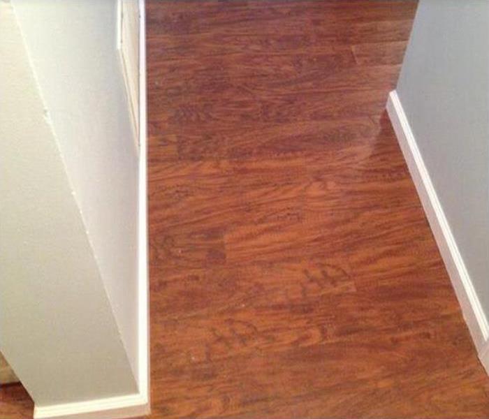 Hardwood flooring in hallway